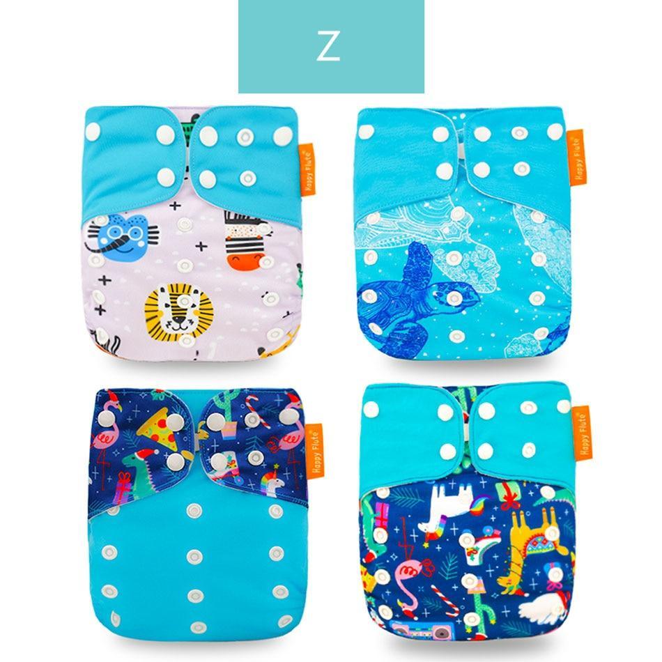 4PCS Eco-friendly Adjustable Cloth Diapers Set for Babies