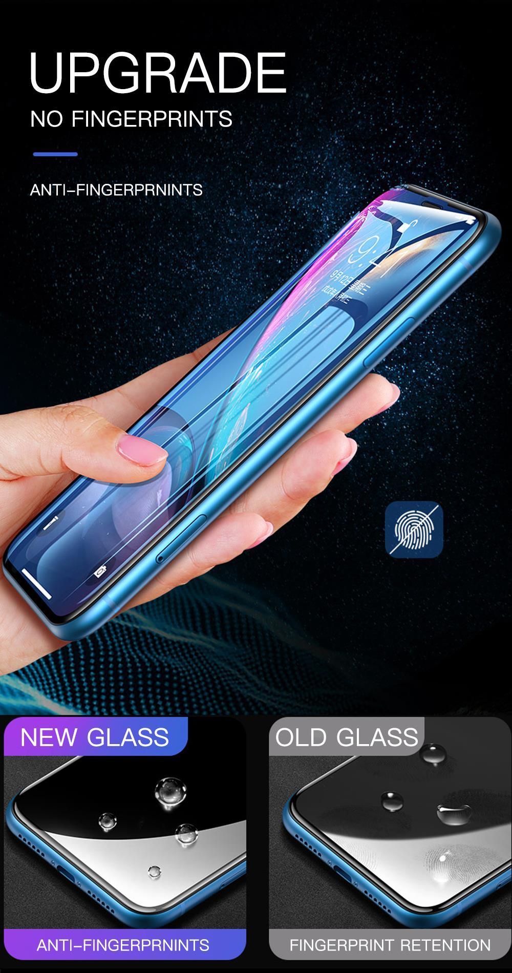 Protector de Pantalla de Vidrio Templado 20D de Cobertura Completa para iPhone