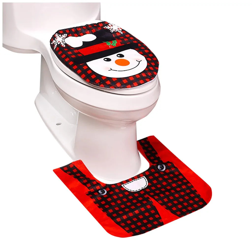 Christmas Toilet Decoration Santa Claus Bathroom Set - Korvel