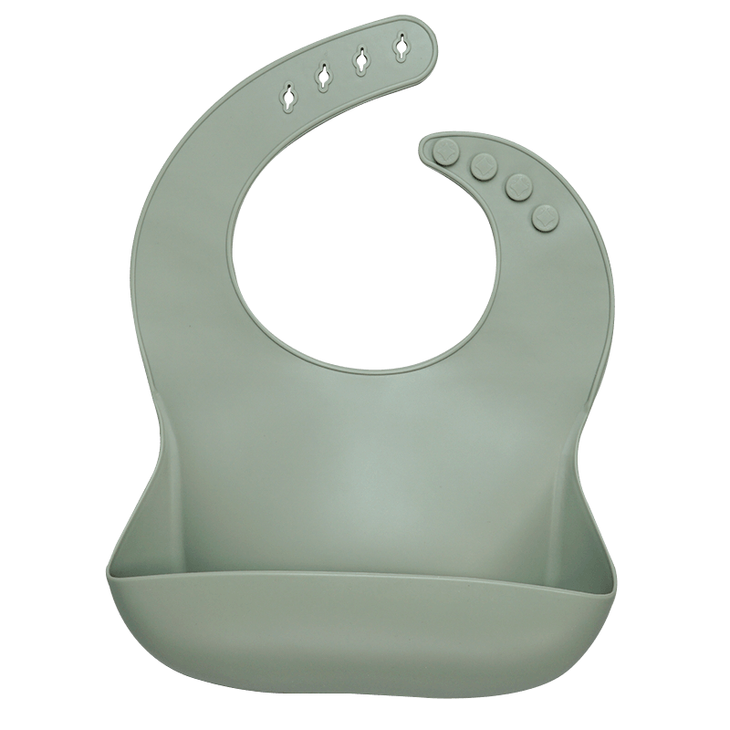 Bib de Silicona para Bebés con Pocket para Comida - Impermeable y Fácil de Limpiar