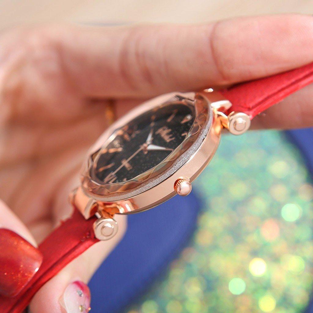 Montre à Quartz de Luxe pour Femmes avec Détails Fluorescents