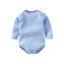 Combinaison Bébé Classique Moderne en Couleur Unie - Jumpsuit à Manches Longues en Coton