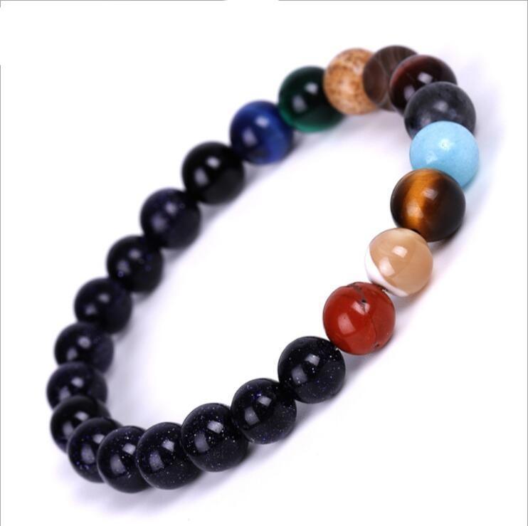 Galaxy Solar System Bracelet - Natural Stone Jewelry