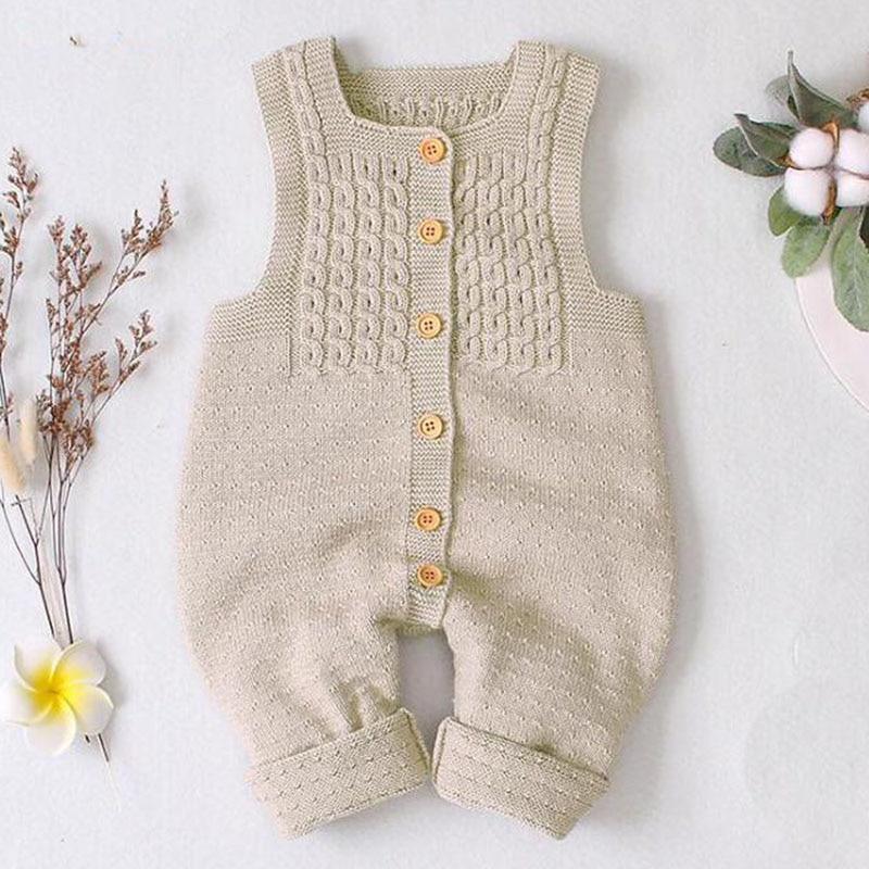 Monos de Bebé de Punto Hechos a Mano - Estilo Retro Moderno