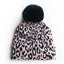 Elegant Leopard Design Winter Hats for Mothers and Children