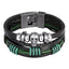 Bracelet en cuir tressé tendance pour hommes et femmes