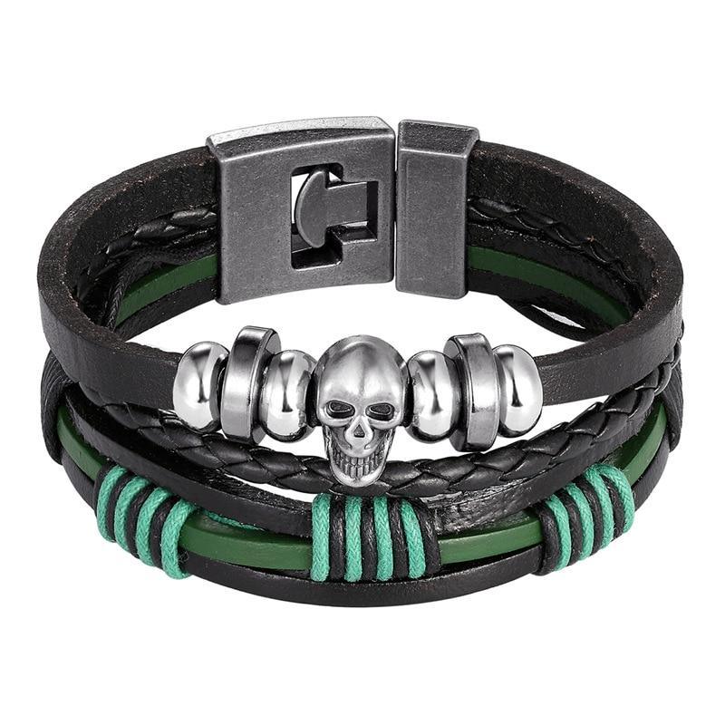 Bracelet en cuir tressé tendance pour hommes et femmes