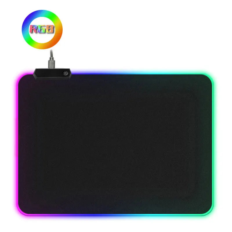 LED Light Gaming Mouse Pad RGB Large Keyboard Cover Non-Slip Rubber Base Computer Carpet Desk Mat PC Game Mouse Pad - Korvel