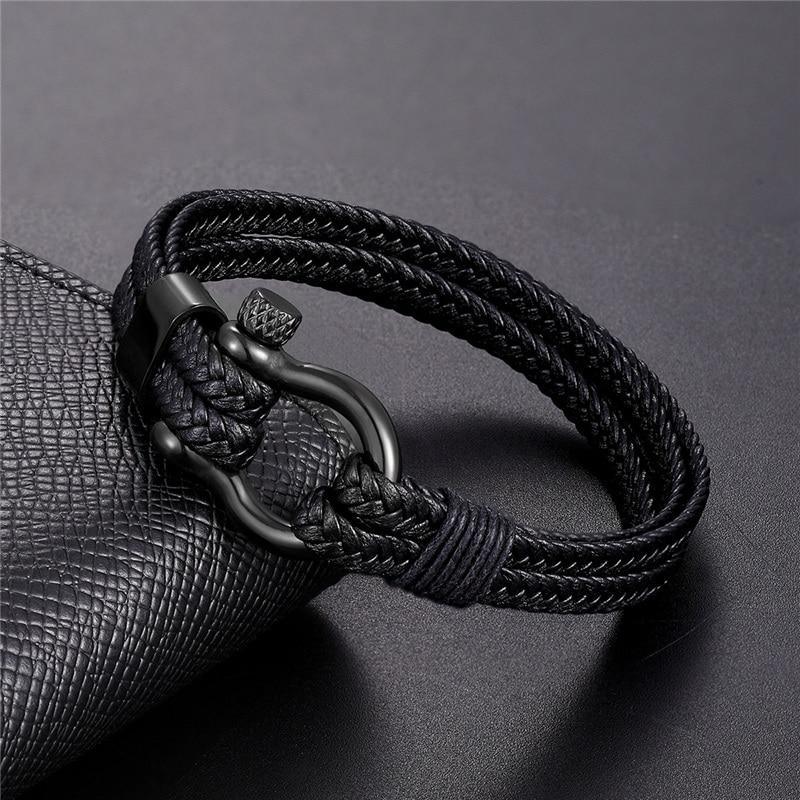 Bracelet Ancre en Acier Inoxydable Élégant pour Hommes