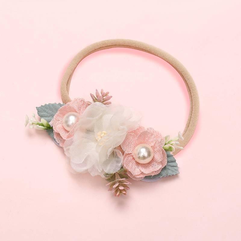 Elegant Floral Headband for Newborns - Soft & Adjustable