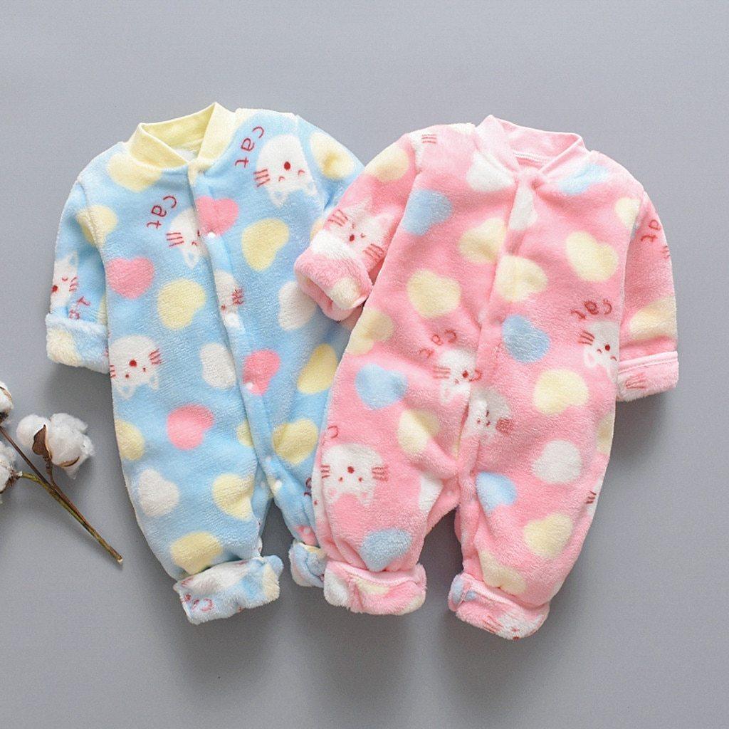 Premium Cartoon Animal Fleece Baby Jumpsuit