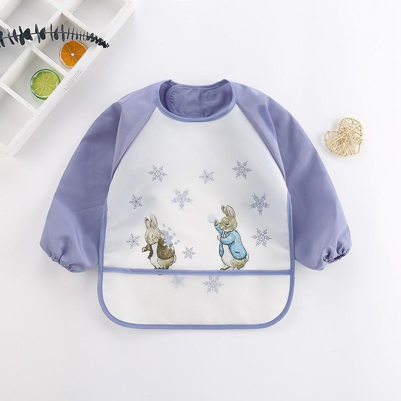 Adorable Waterproof Long Sleeve Baby Feeding Smock with Cartoon Design - Korvel
