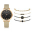 Montre analogique à quartz pour femmes avec bracelet en cuir de luxe