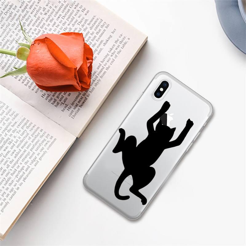 Cute Black Cat Phone Case for iPhone Models
