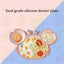 Sub-grid Silicone Sucker Tableware For Baby Cartoon Crab Anti-fall Dinner Plate Infant Kids Supplementary Food Bowl Soft Dishes - Korvel