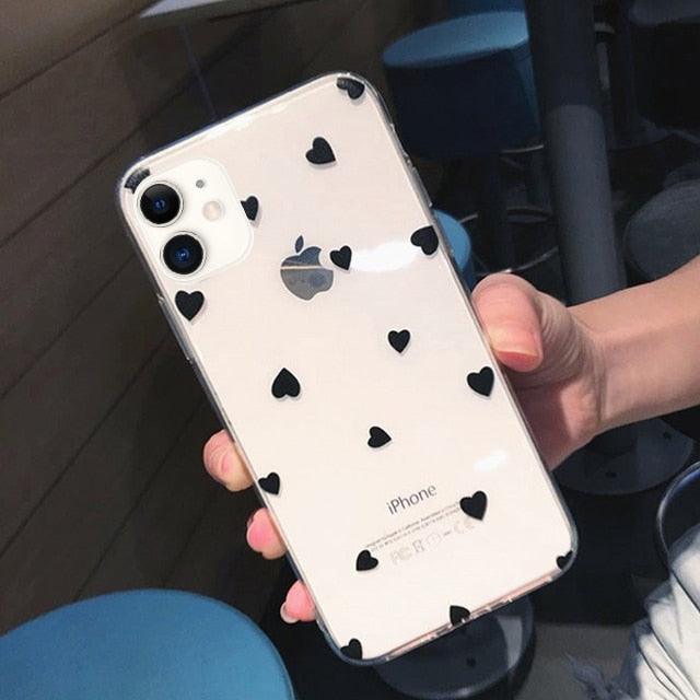 Premium Transparent Phone Case for iPhone - Little Dots Design