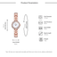 Ensemble de Montre Bracelet Élégant pour Femmes avec Design Géométrique