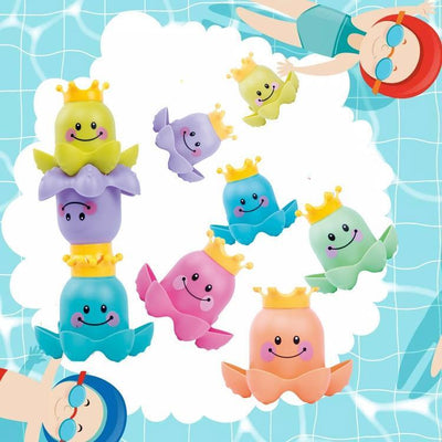 Kids Ocean Life Octopus Stacking Cups Bath Toy