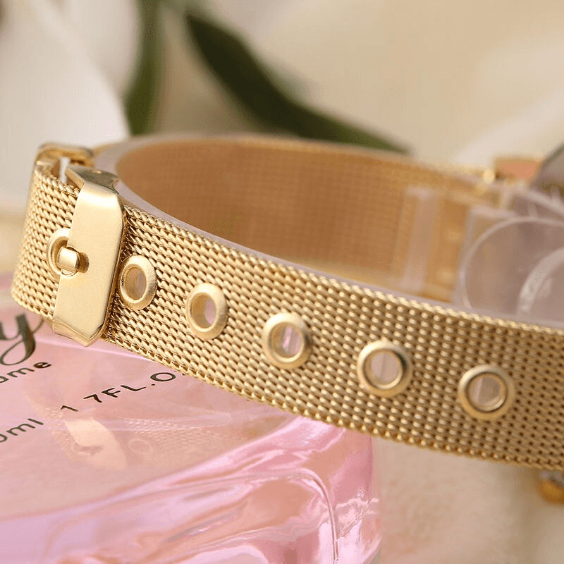 Montre Pendentif Hibou en Or Rose STEVVEX pour Femmes