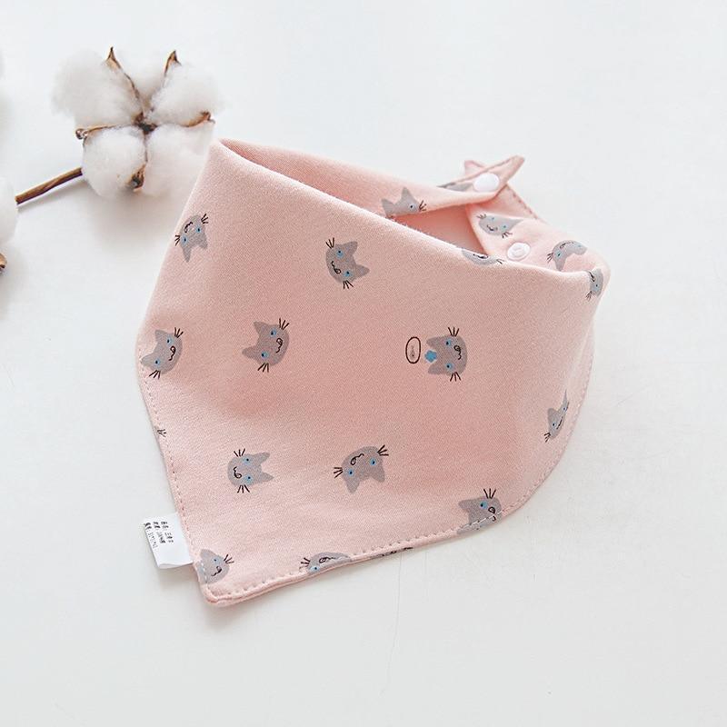 Adjustable Cotton Cartoon Bandana Bibs for Babies