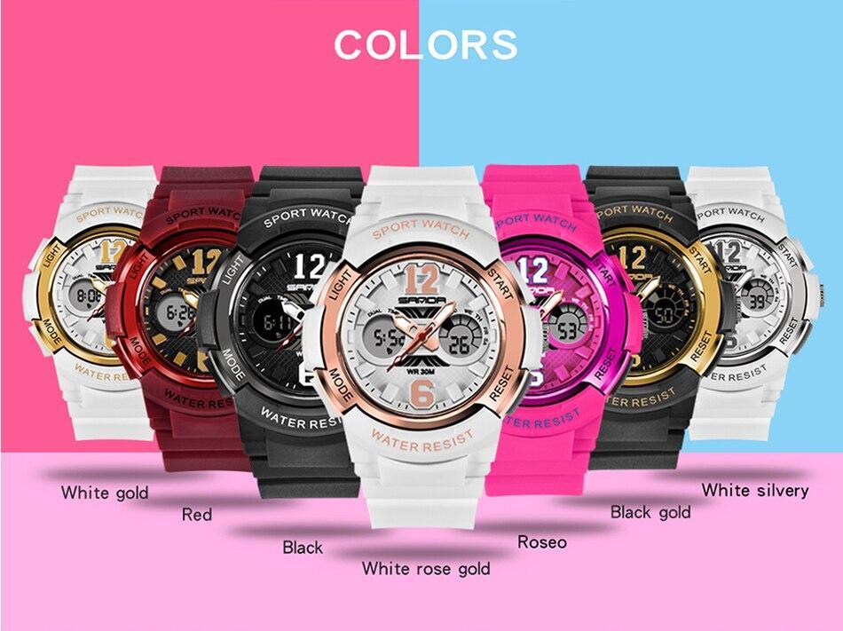 Montre de sport numérique étanche pour femmes élégante