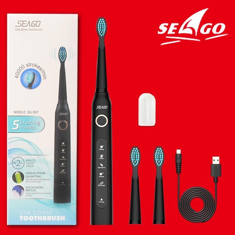 Sonic Rechargeable Electric Toothbrush with Smart Features