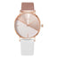 Elegant Women's Rose Gold Leather Watch