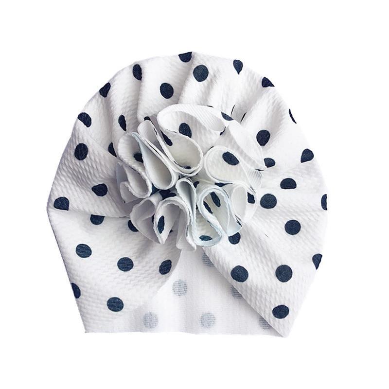 Cute Flower Turban Beanie Hat for Infants and Toddlers