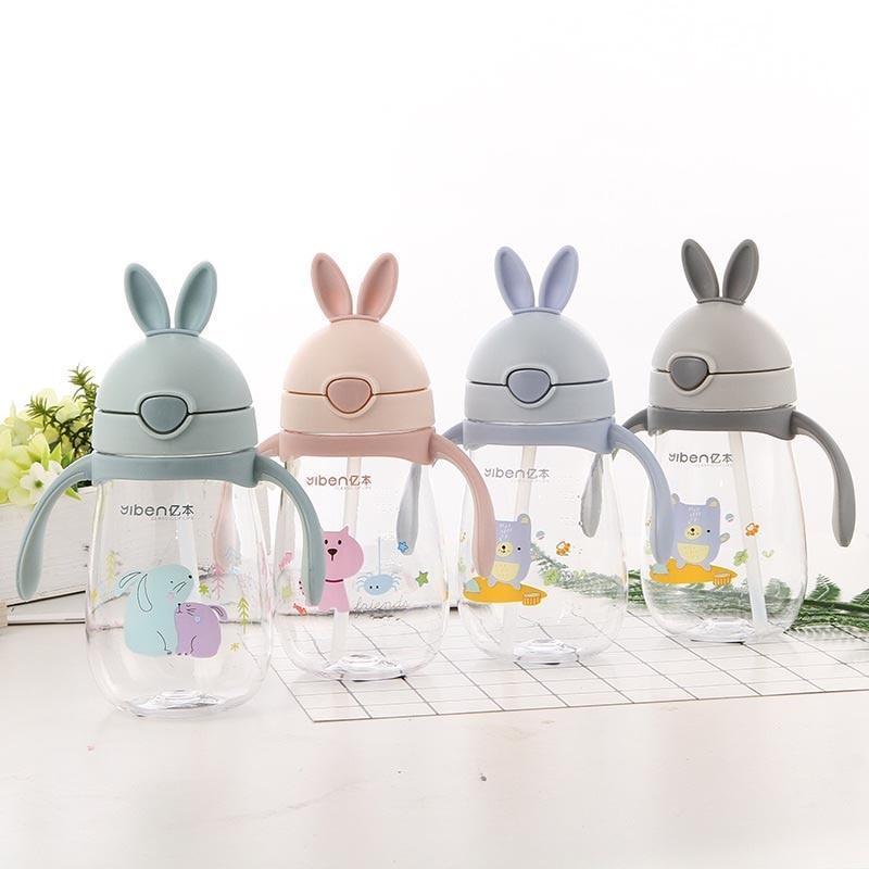 BPA-Free Rabbit Baby Feeding Cup with Straw - Ideal Training Cup for Kids - Korvel