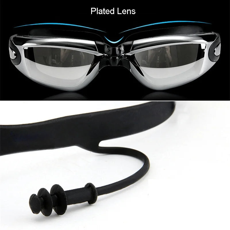 Pantalones de baño para hombres con gafas de natación impermeables y tapa para tapones de oído