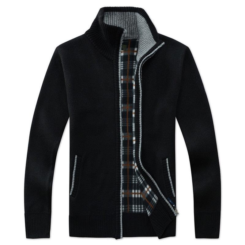 Elegant Slim Fit Fleece Jacket for Men