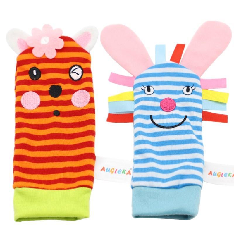 Sonajeros Coloridos para Muñecas y Calcetines para Pies para Infantes
