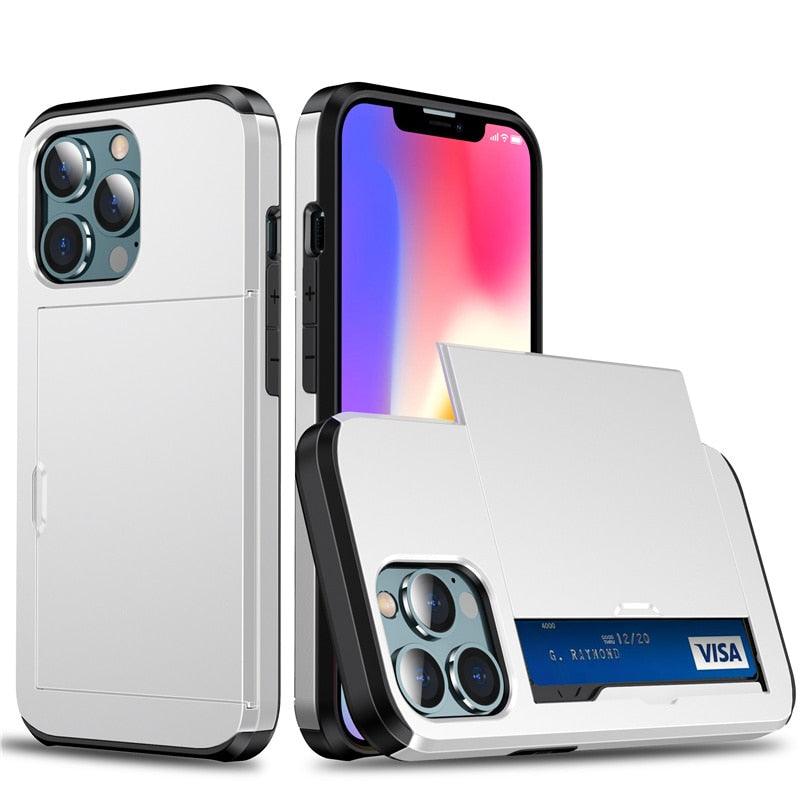 Luxury Wallet Card Holder Case for iPhone 13 Pro & 12 Pro Max
