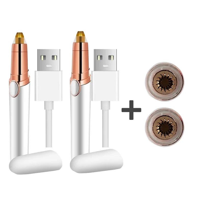 New Design Electric Eyebrow Trimmer Makeup Painless Eye Brow Epilator Mini Shaver Razors Portable Facial Hair Remover for Women - Korvel