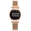 Luxury Digital Magnet Watches For Women Rose Gold Stainless Steel Dress LED Quartz Watch Female Clock Relogio Feminino Drop Ship - Korvel