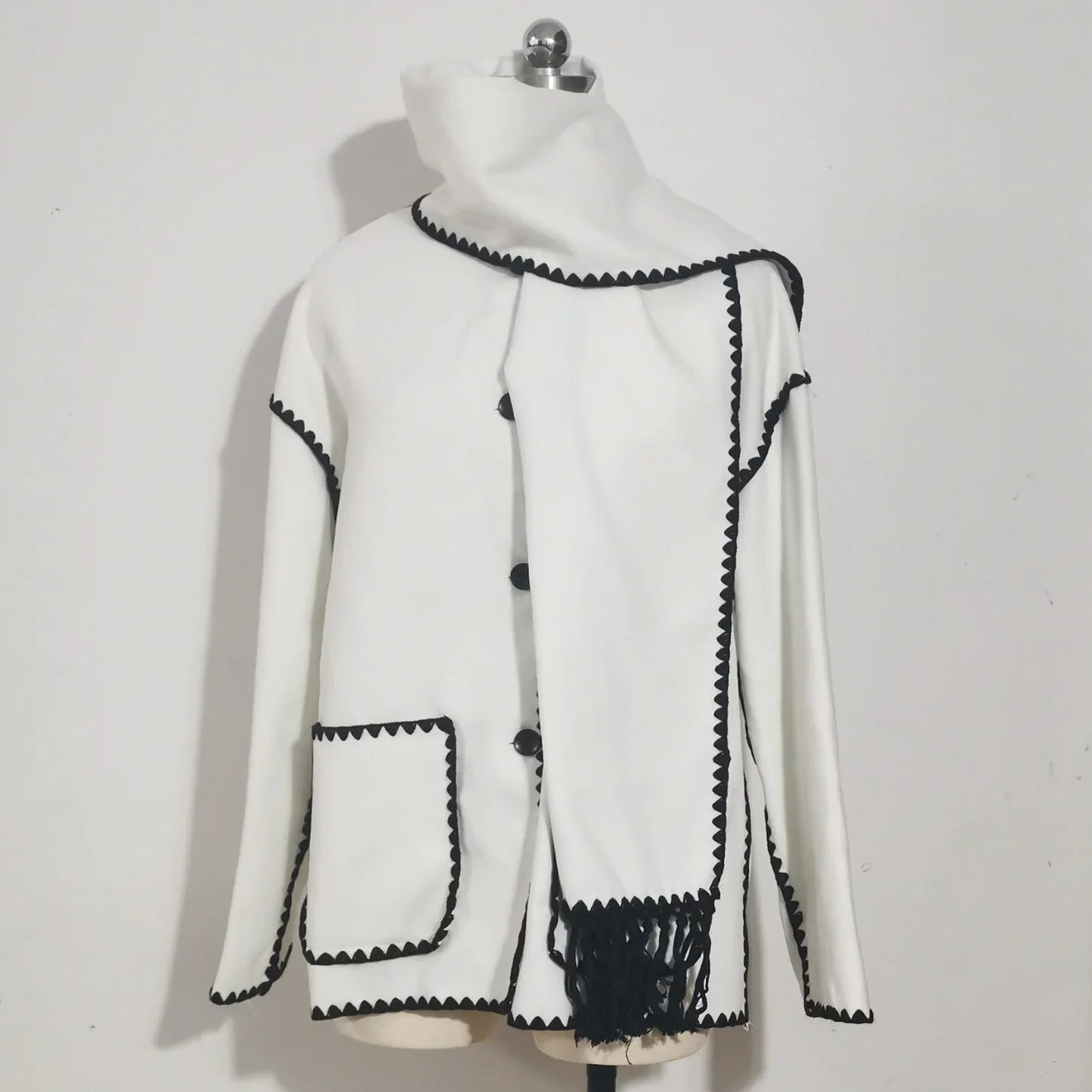 Manteau en Laine Épais Premium pour Femmes avec Écharpe