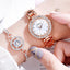 Ensemble de Montre Bracelet Élégant pour Femmes avec Design Géométrique