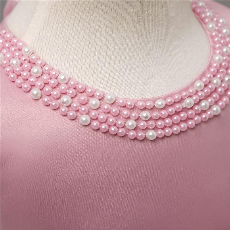 Luxury Handmade Pink Dress for Baby Girls' First Birthday