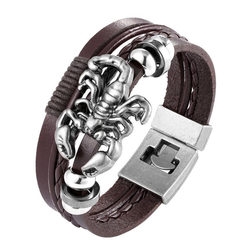 Bracelet en cuir tressé tendance pour hommes et femmes