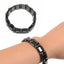 Healf moon magnetic black stone magnetic therapy slimming Bracelet Weight Loss Round Black Stone Bracelets - Korvel