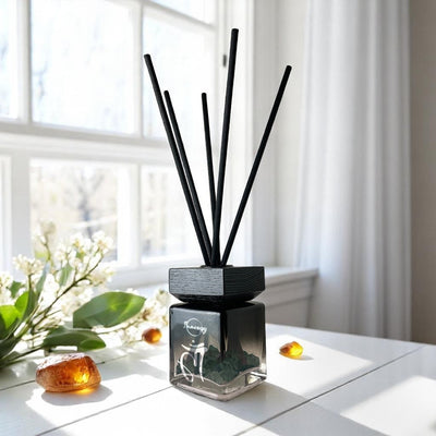 Crystal-Infused Heart Chakra Reed Diffuser - Enchanting Secret Garden Aroma, 100ml - Korvel