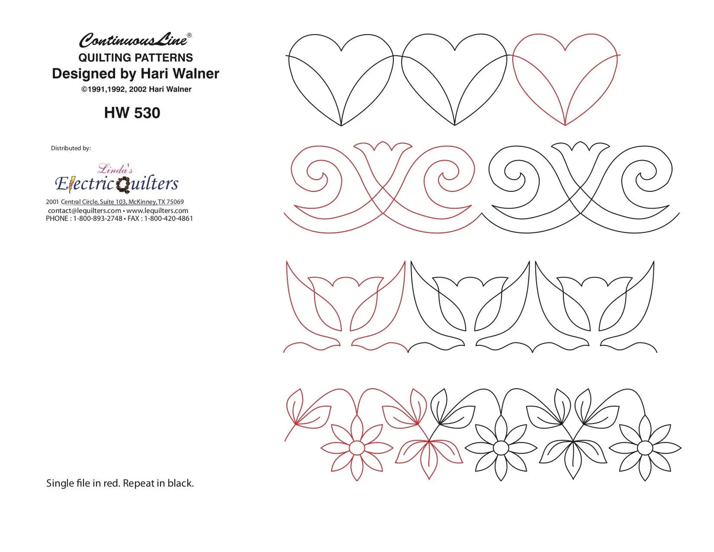 530 Pantógrafo de Corazones y Flores de Hari Walner