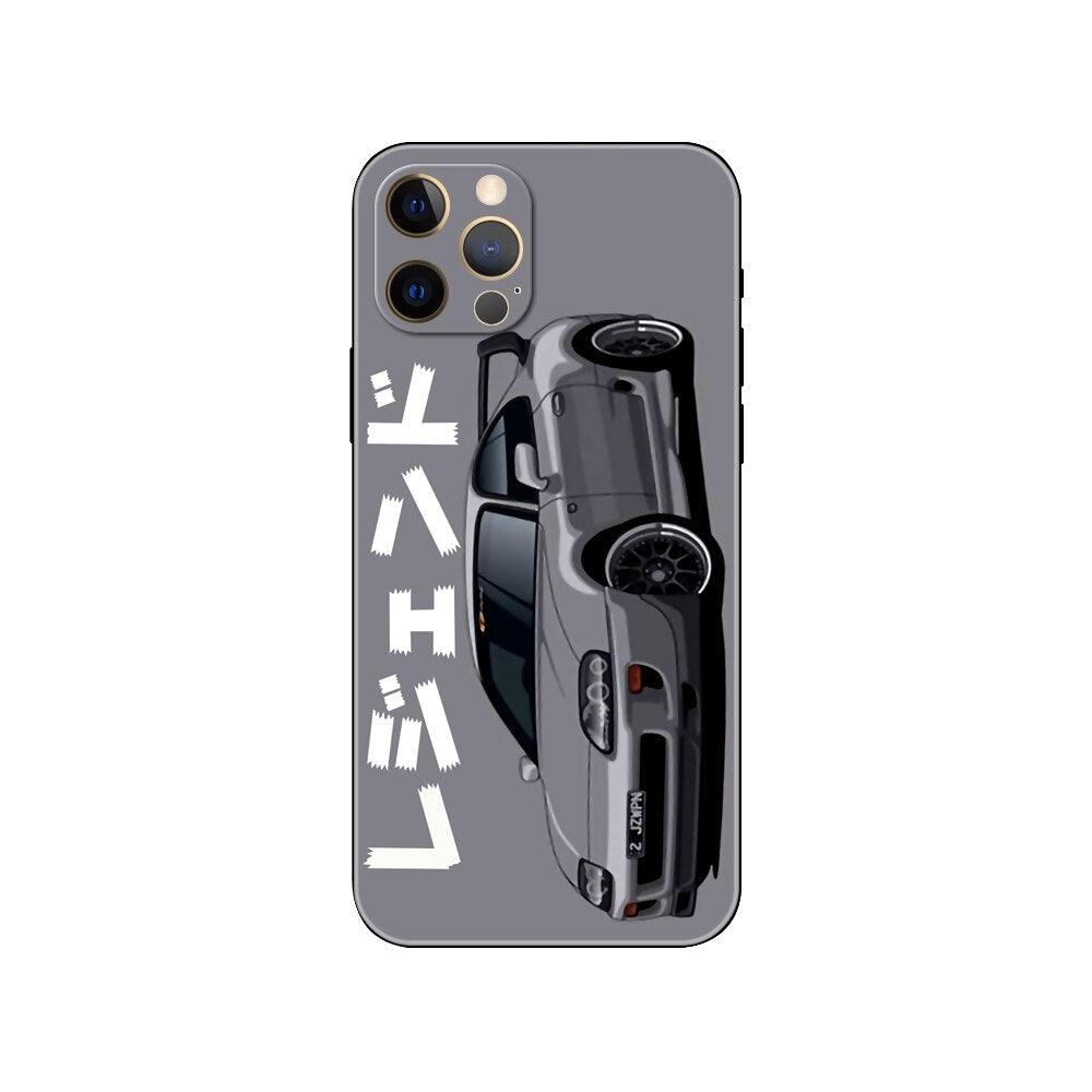 Coque de téléphone noire premium pour modèles d'iPhone