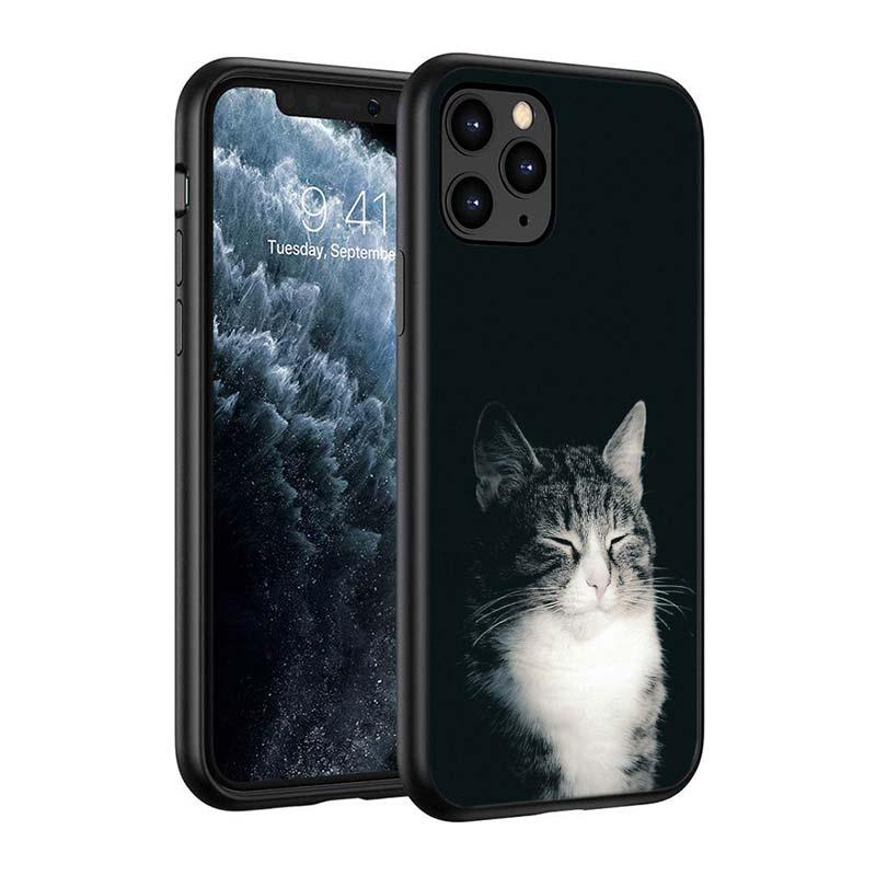 Black Big Eye Cat Phone Case for iPhone Series