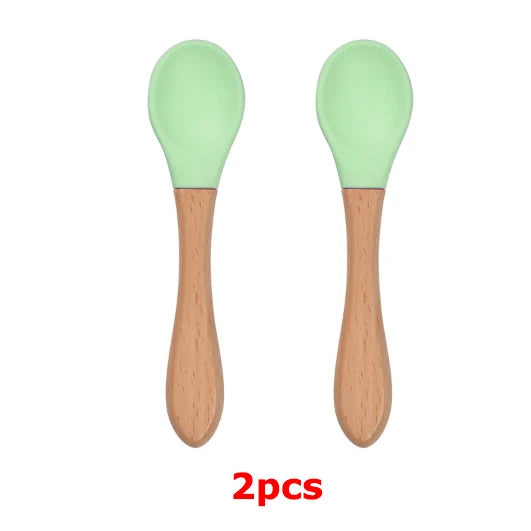 Baby Silicone Tableware Strong Sucker Water Bowl Spoon Set Children Suction Bowl Baby Food Bowl Baby Feeding Tableware - Korvel