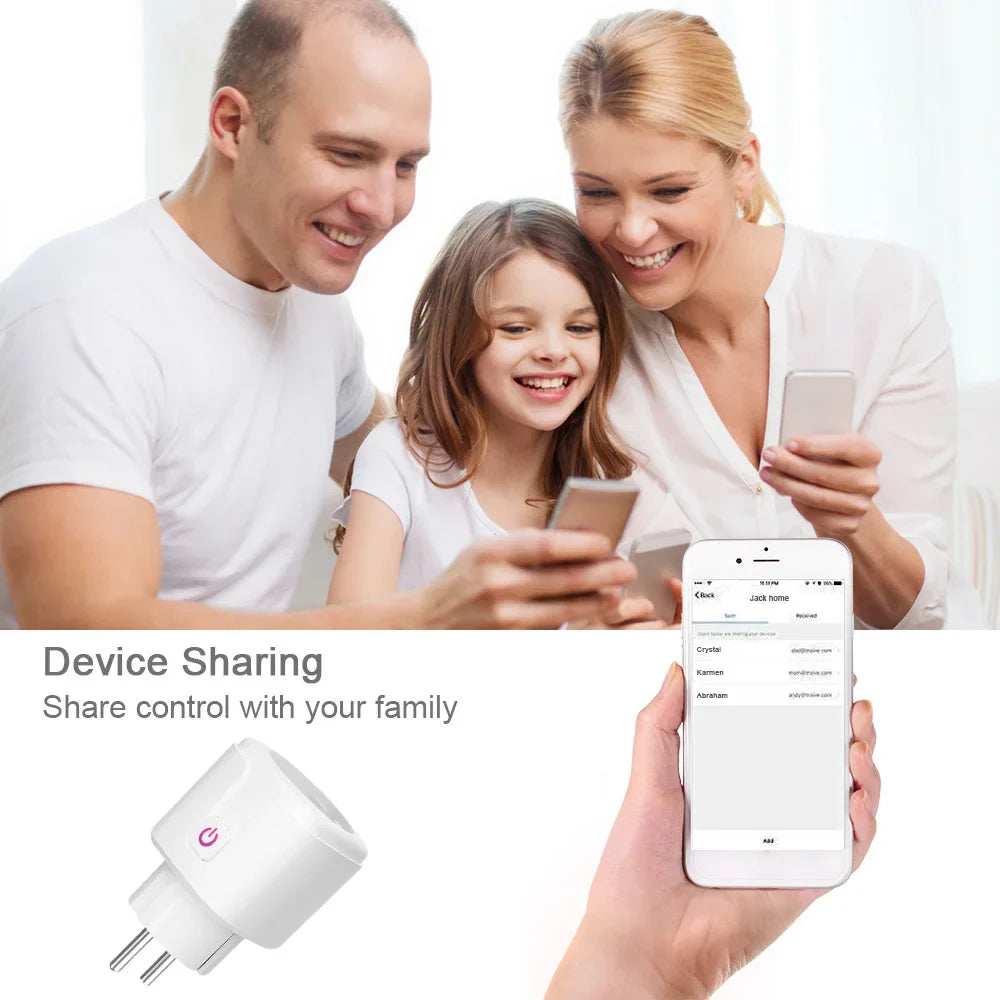 WiFi Smart Plug EU US UK Adaptor Wireless Remote Voice Control Power Energy Monitor Outlet Timer Socket for Alexa Google Home - Korvel