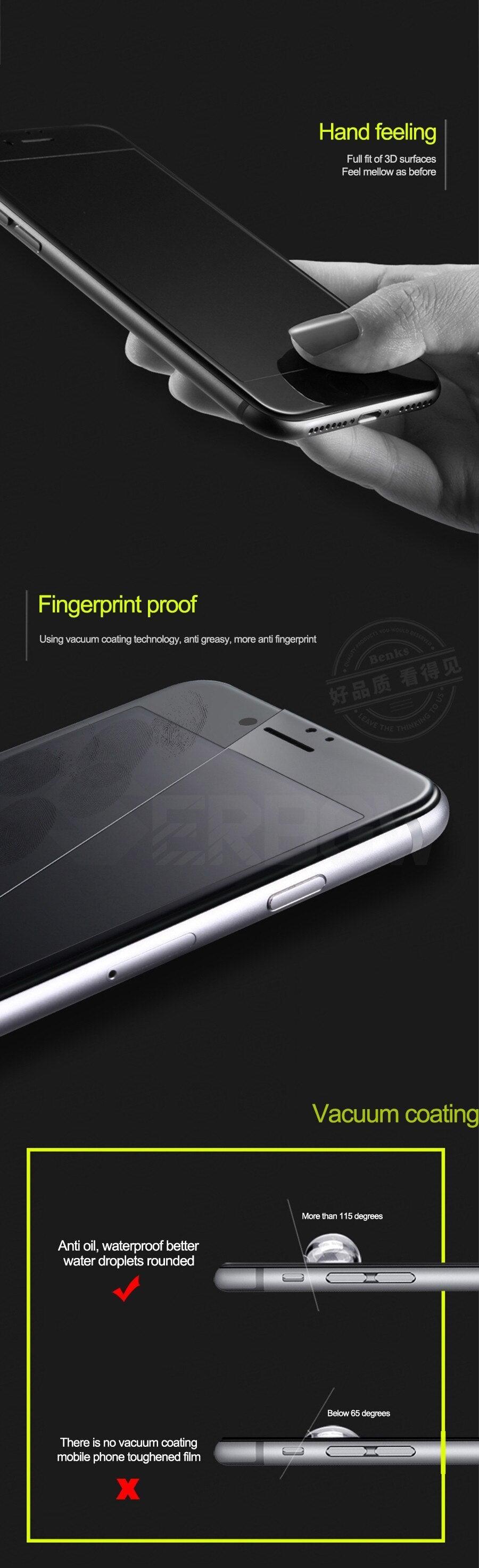Verre trempé incurvé 9D pour iPhone 7/8 Plus