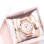 Ensemble de Montre à Quartz de Luxe pour Femmes avec Bracelet