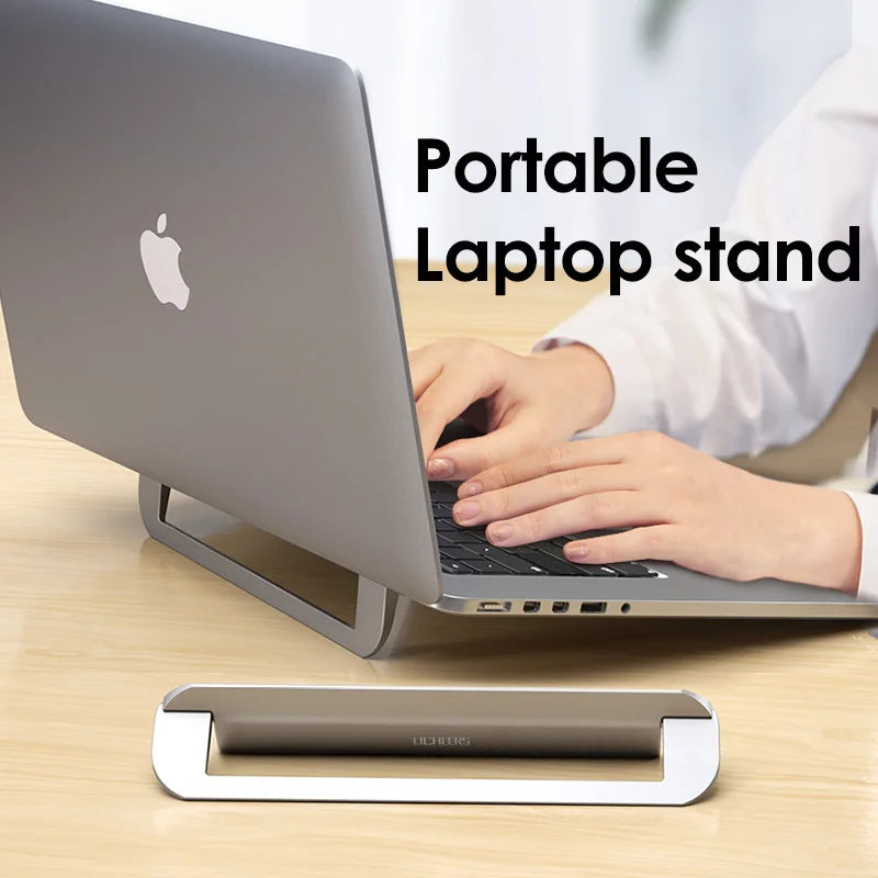 Notebook heat dissipation invisible bracket metal folding bracket base multifunctional portable storage bracket laptop stand - Korvel