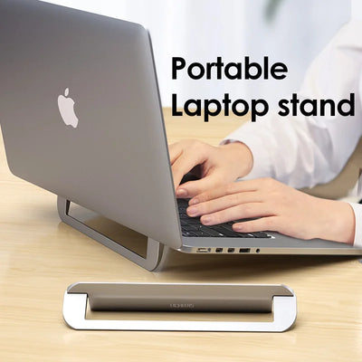 Notebook heat dissipation invisible bracket metal folding bracket base multifunctional portable storage bracket laptop stand - Korvel